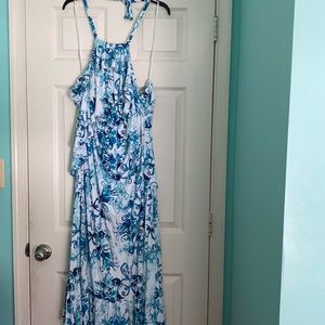 Soma dress Soft Jersey Sleeveless Tiered Halter Maxi New size XXL